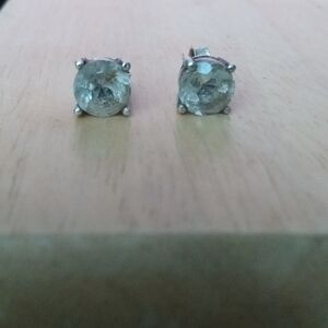 Genuine Quartz Crystal Studs